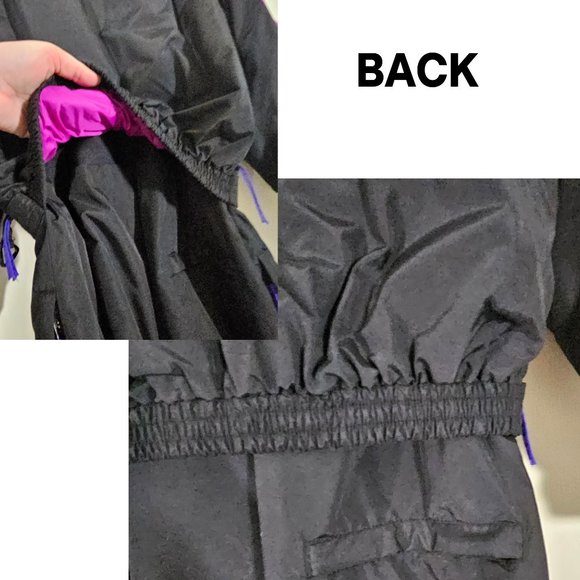 COLUMBIA Radial Sleeve 1-Piece Ski Snow Suit Black with Purple-Pink Colorblock - Picture 7 of 15